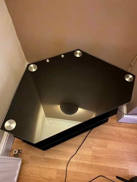 Photo of free Black glass tv stand (S70 1YE) #2