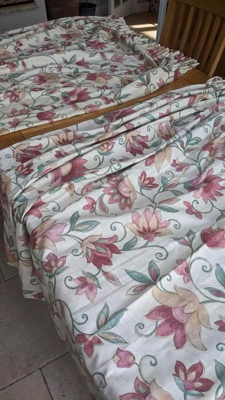 Photo of free 3 pairs curtains & matching tie bks (Cranleigh) #1