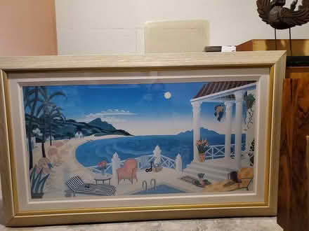 Photo of free Large glass framed picture (Central SR, Near Whole Foods) #1