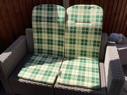 Photo of free 2 recliner garden seat cushions (Mountsorrel LE127EQ) #1