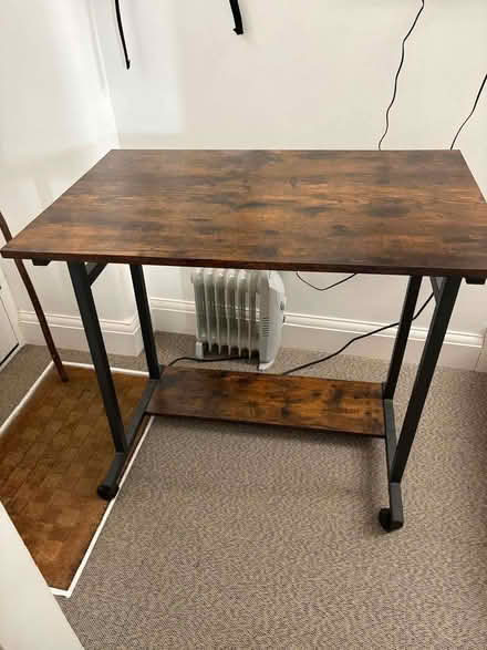 Photo of free Computer desk with wheel lock. (Grange-over-Sands LA11) #1