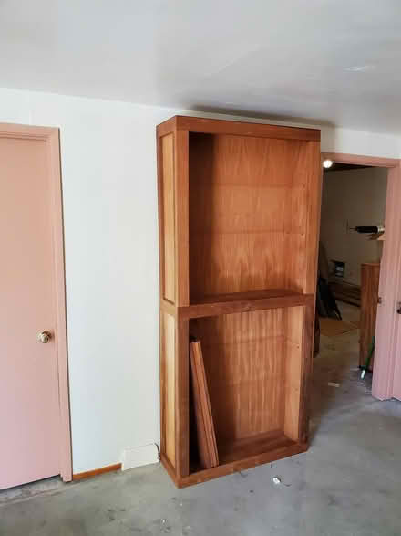 Photo of free Tall wood bookcase (Central SR, Near Whole Foods) #1