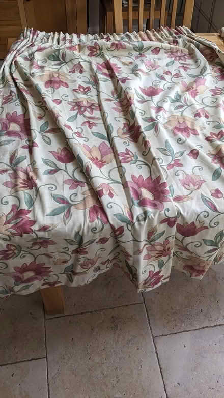 Photo of free 3 pairs curtains & matching tie bks (Cranleigh) #2