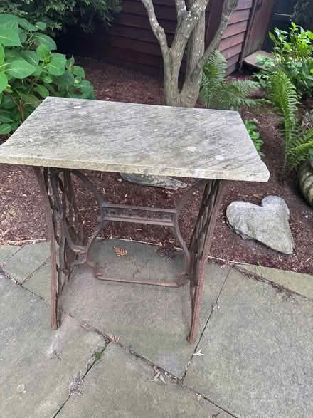 Photo of free Marble top patio table (North Cambridge) #1