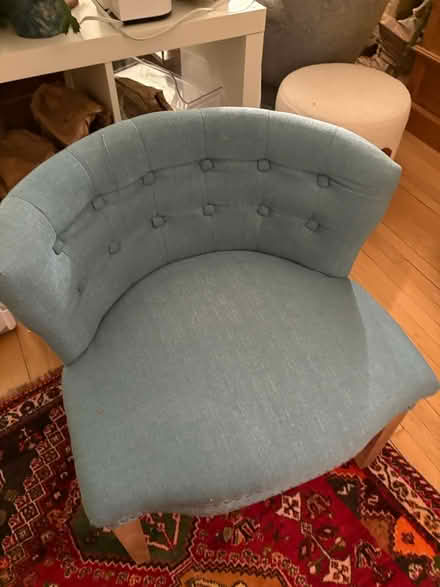Photo of free Small aqua chair (Braddock heights) #1