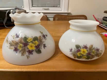 Photo of free MilkGlass Hurricane Lamp Shade/Font (San Carlos-El Camino near Hull) #1