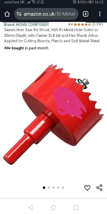 Photo of Hole saw for worktop (Bobblestock HR4) #1
