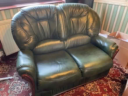 Photo of free Leather sofas (Clayton West HD8) #2