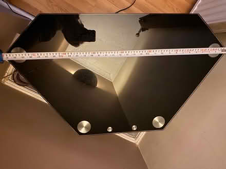 Photo of free Black glass tv stand (S70 1YE) #3