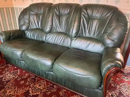 Photo of free Leather sofas (Clayton West HD8) #1