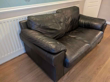 Photo of free Two-Seater Leather Sofa - Dark Brown (Sharmans Cross B91) #4