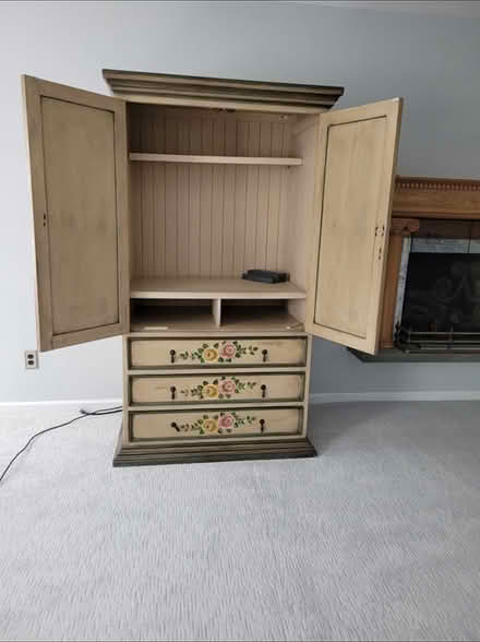 Photo of free Tall Wood Cabinet (Port Jefferson) #1