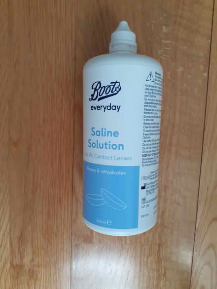 Photo of free Unopened bottle of saline solution (Wandsworth Common SW12) #1