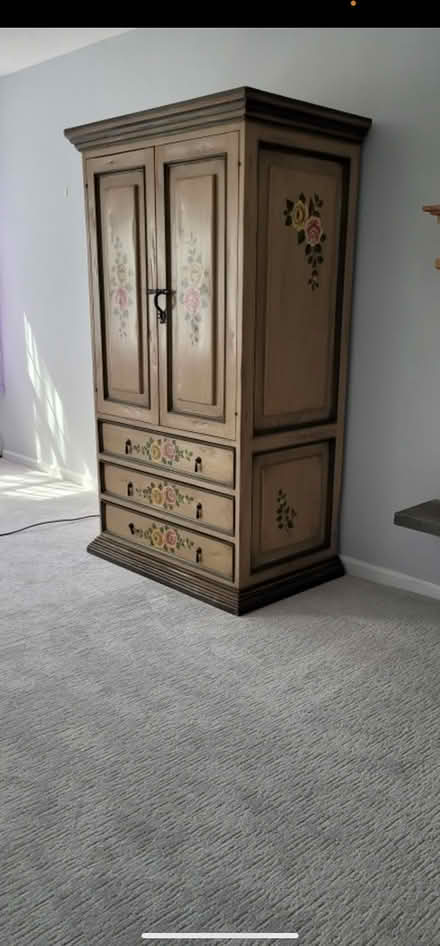 Photo of free Tall Wood Cabinet (Port Jefferson) #2
