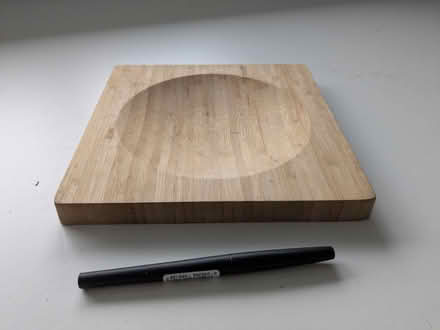Photo of free Shallow wooden bowl (Southbourne, Dorset) #1