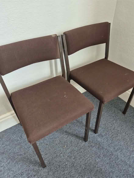 Photo of free 2 brown chairs (Hampden Park BN22) #1