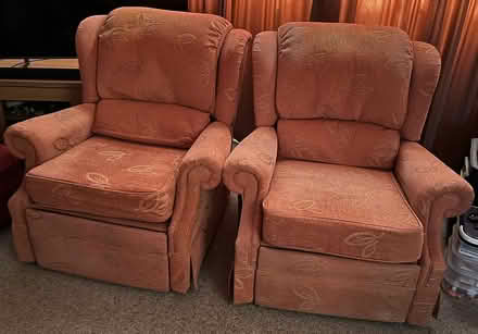 Photo of free 2x RECLINER ARM CHAIRS (G-PLAN) (Guildford GU1) #1
