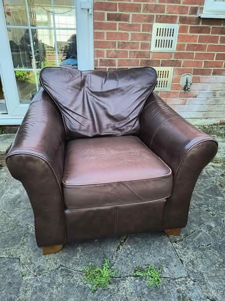 Photo of free Leather armchair (Mulbarton NR14) #1