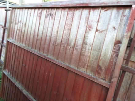 Photo of free two fence panels 6 ft x 6 ft wooden slatted (Addiscombe CR0) #2