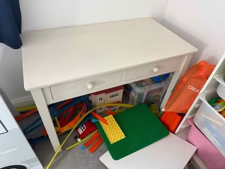 Photo of free Solid white wooden desk (small) (Richmond TW10) #1