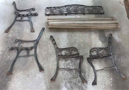 Photo of free Cast Iron Bench Parts (Maynard) #1