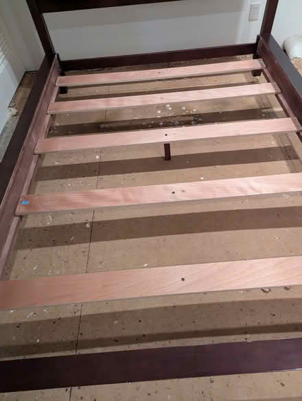 Photo of free Faux leather headboard/frame (beaverton) #3
