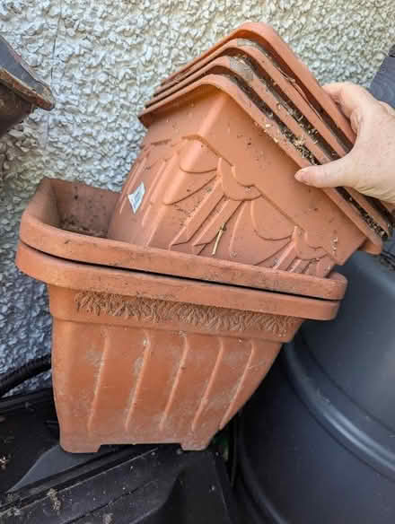 Photo of free Large plastic square garden pots (Swarkestone DE73) #1