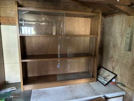 Photo of free wooden class cabinet two shelves (Southwick BN42) #1