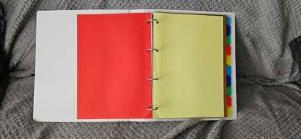 Photo of free Ring binder with card and plastic dividers (Chaddesden Wood DE21) #1