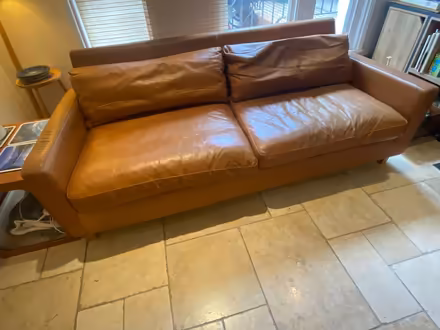 Photo of free Leather Sofa (Parsons Green SW6) #1