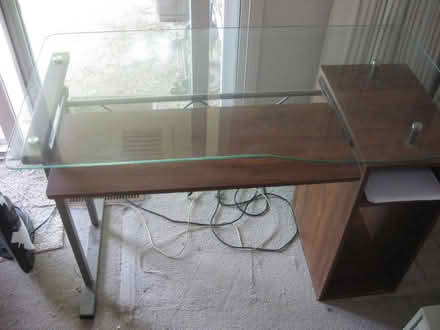 Photo of free Glass-topped computer desk (Tumwater) #1