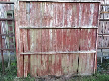 Photo of free two fence panels 6 ft x 6 ft wooden slatted (Addiscombe CR0) #1