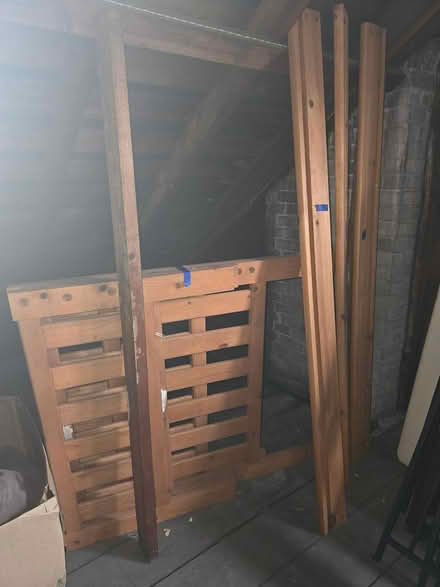 Photo of free Wooden bed (Russell Woods, Detroit) #1