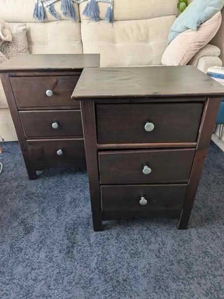 Photo of free 2x bedside tables (needs fixing) (Colindale, NW9) #1
