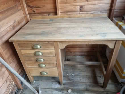 Photo of free Very Old Oak Desk (Slyfield GU1) #1