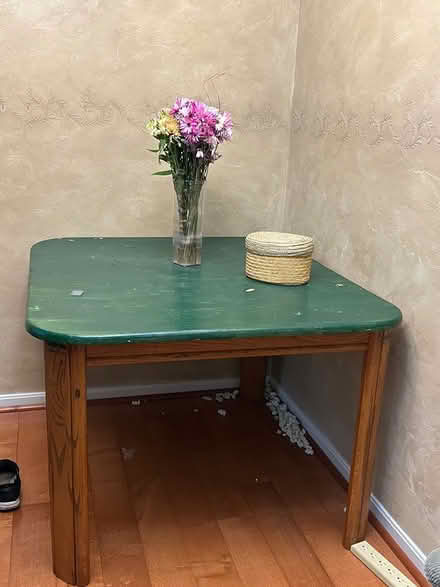 Photo of free Oak dining table painted green (Mason OH 45040) #1