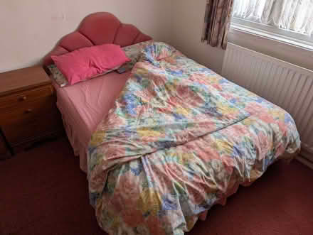 Photo of free Double Bed Frame, headboard and mattress (Hednesford WS11) #1