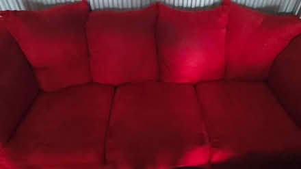 Photo of free Red couch and living room table (Norcross Ga) #3