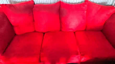 Photo of free Red couch and living room table (Norcross Ga) #1