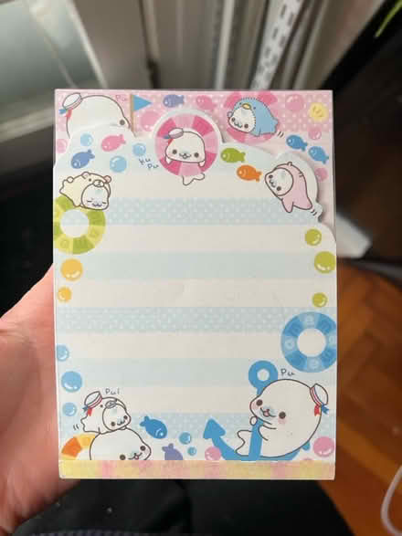 Photo of free sanrio seal note pad (Spring Hill) #1