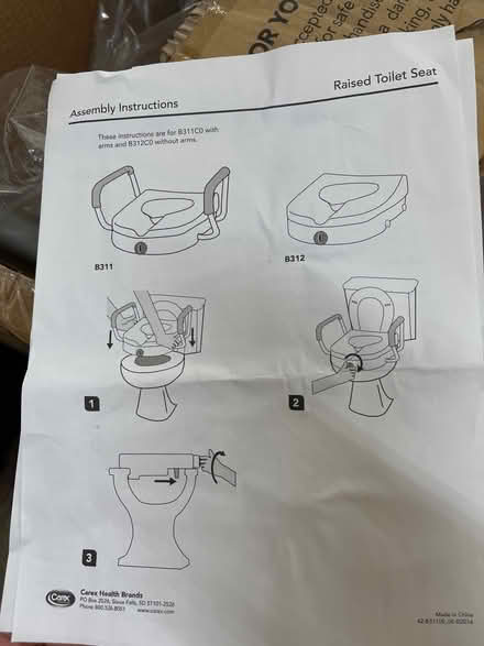 Photo of free Carex E-Z Lock Raised Toilet Seat (Lady's Island) #3