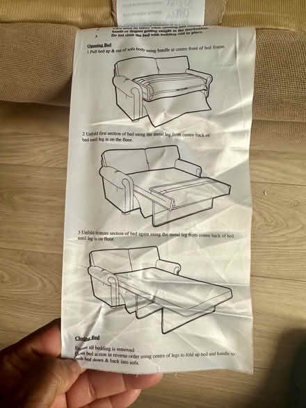 Photo of free 2 Seater Sofa with foldable bed (Little Paxton PE19) #2