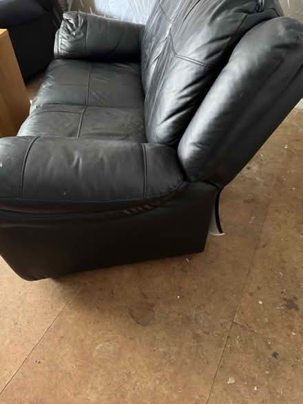 Photo of free Leather sofa (Seaton Delaval NE25) #2