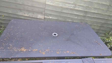 Photo of free Black outdoor table (Dublin 16, near Ballyboden Rd) #1