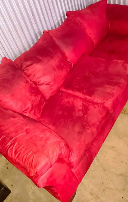 Photo of free Red couch and living room table (Norcross Ga) #2