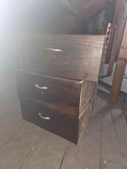 Photo of free 3 deep wood drawers (Russell Woods, Detroit) #1
