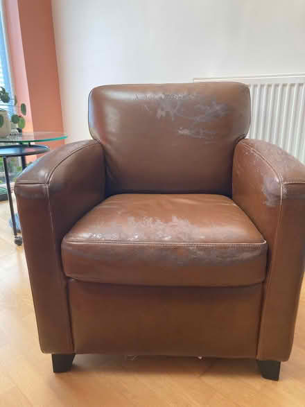 Photo of free Leather armchair (Effingham KT24) #1