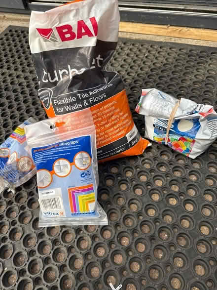 Photo of free Tile spacers and grout (Holy Corner EH10) #1