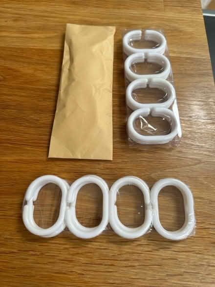 Photo of free 3x Bathroom curtain hooks (Hazlemere HP15) #1