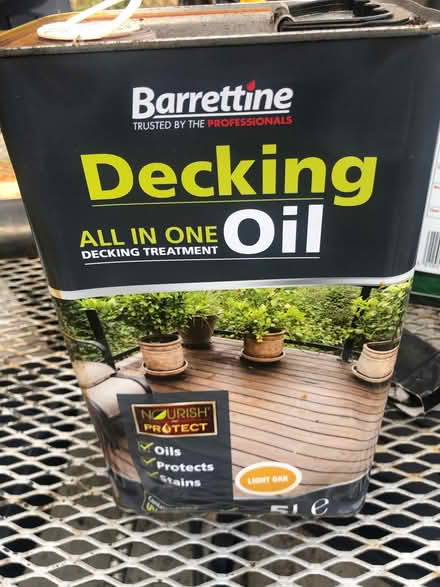 Photo of free Decking oil light oak (Cavendish DE23) #1